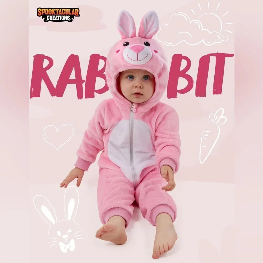 NEW Spooktacular Creations Pink Bunny Costume for Kids